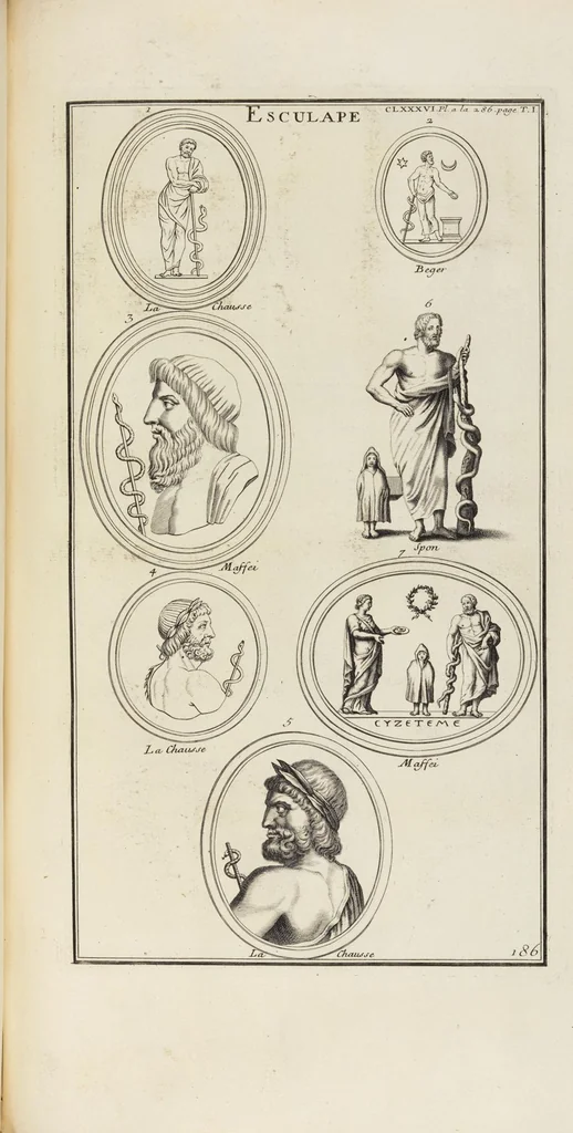 An illustration from (Band 1,2): Les Dieux des Grecs & des Romains: Les Heros parvenus à la Divinité, 1719, leaf 237