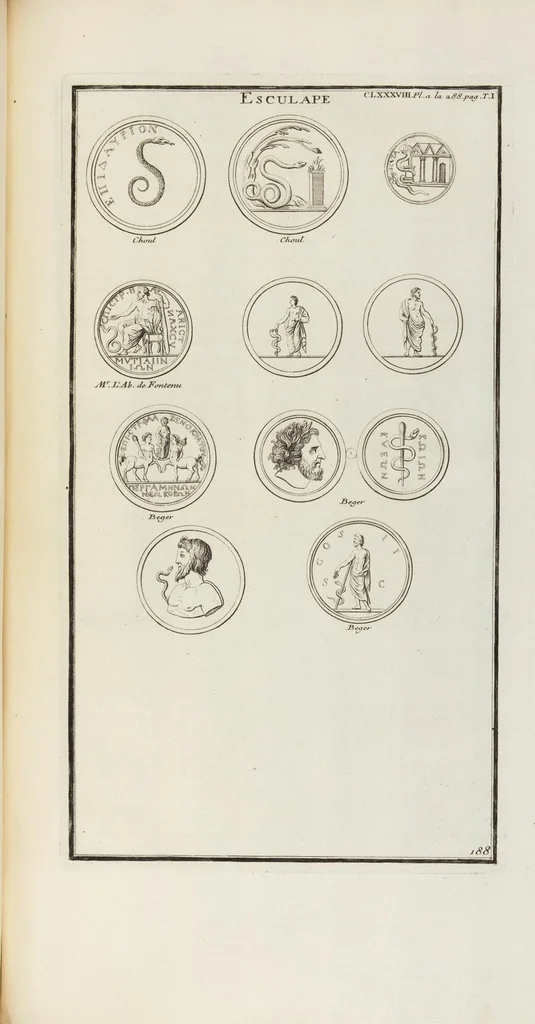 An illustration from (Band 1,2): Les Dieux des Grecs & des Romains: Les Heros parvenus à la Divinité, 1719, leaf 243