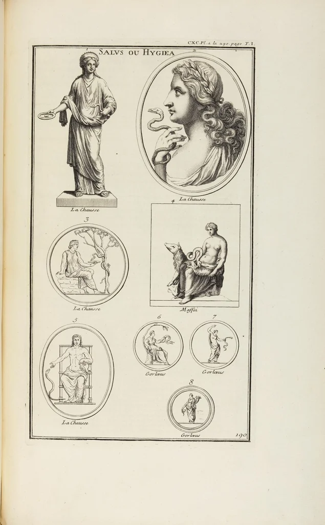 An illustration from (Band 1,2): Les Dieux des Grecs & des Romains: Les Heros parvenus à la Divinité, 1719, leaf 249