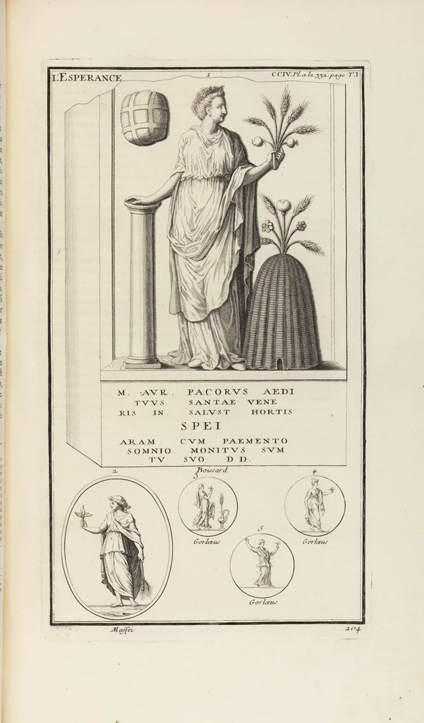 An illustration from (Band 1,2): Les Dieux des Grecs & des Romains: Les Heros parvenus à la Divinité, 1719, leaf 319