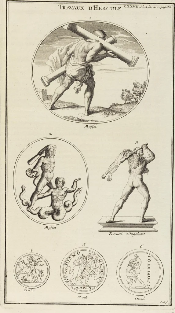 An illustration from (Band 1,2): Les Dieux des Grecs & des Romains: Les Heros parvenus à la Divinité, 1719, leaf 35