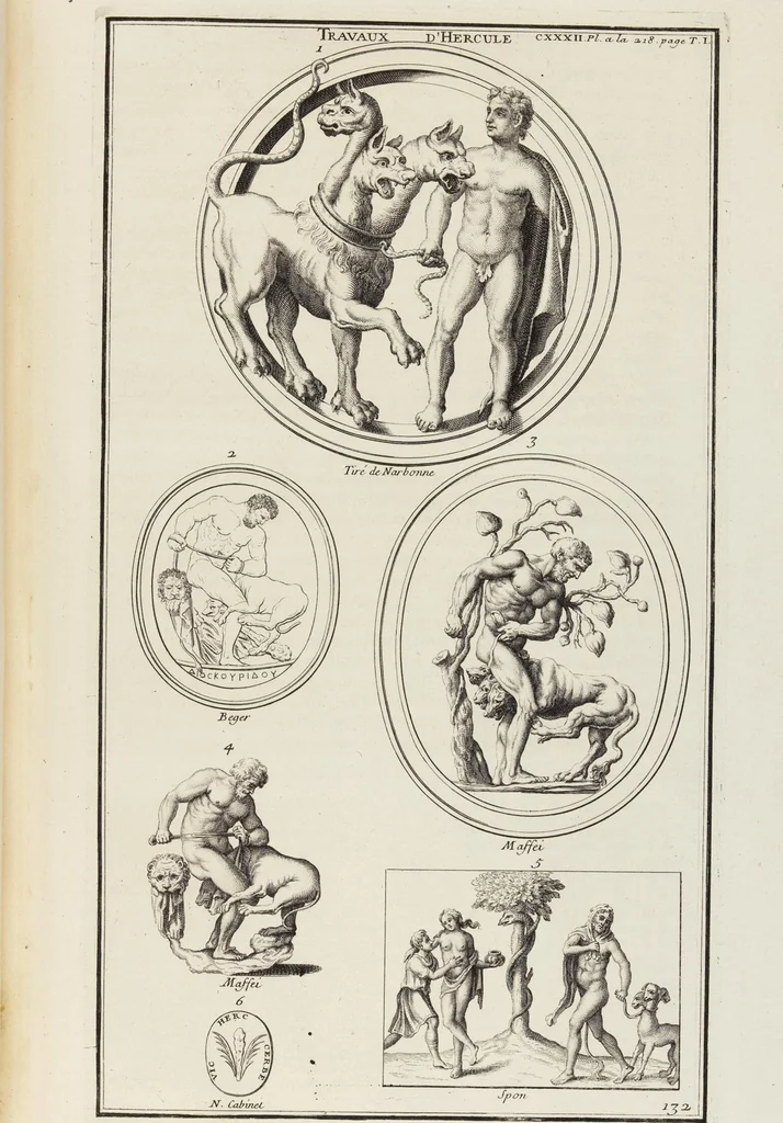 An illustration from (Band 1,2): Les Dieux des Grecs & des Romains: Les Heros parvenus à la Divinité, 1719, leaf 54