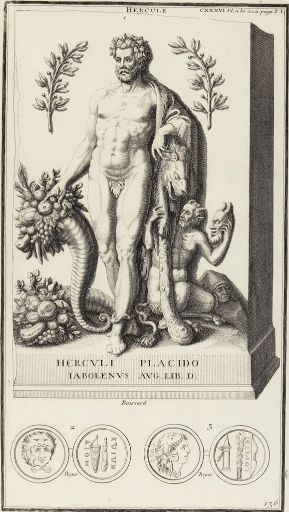 An illustration from (Band 1,2): Les Dieux des Grecs & des Romains: Les Heros parvenus à la Divinité, 1719, leaf 67