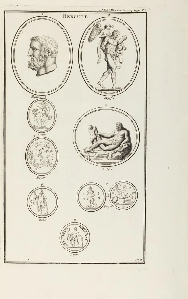 An illustration from (Band 1,2): Les Dieux des Grecs & des Romains: Les Heros parvenus à la Divinité, 1719, leaf 73