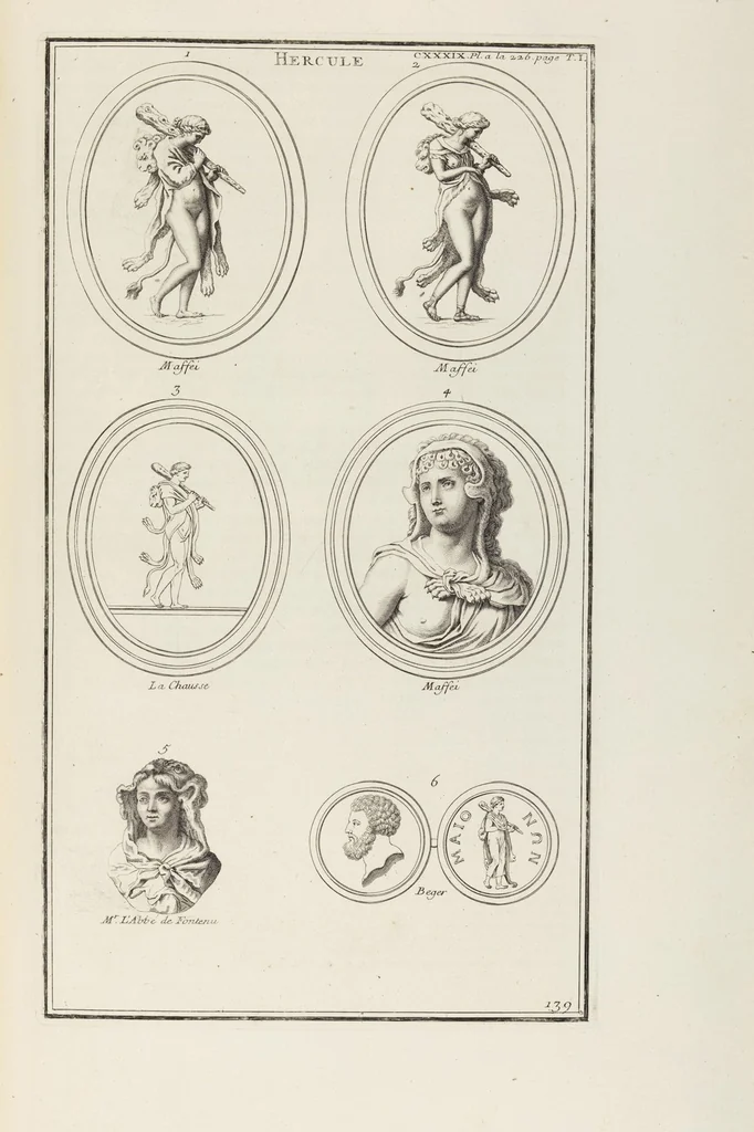 An illustration from (Band 1,2): Les Dieux des Grecs & des Romains: Les Heros parvenus à la Divinité, 1719, leaf 77