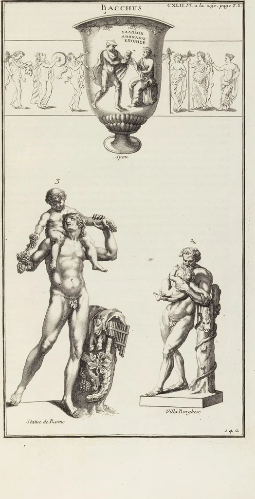 An illustration from (Band 1,2): Les Dieux des Grecs & des Romains: Les Heros parvenus à la Divinité, 1719, leaf 88