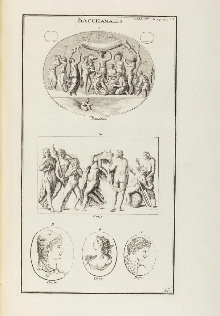 An illustration from (Band 1,2): Les Dieux des Grecs & des Romains: Les Heros parvenus à la Divinité, 1719, leaf 92