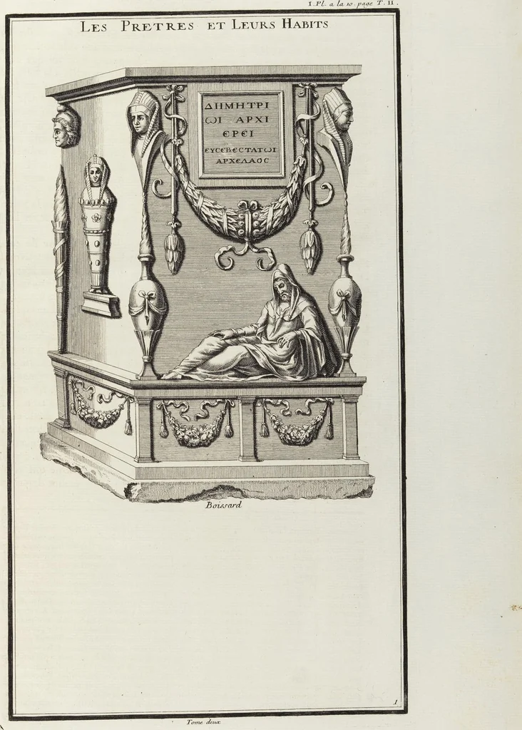 An illustration from (Band 2,1): Le Culte des Grecs & des Romains, 1719, leaf 19