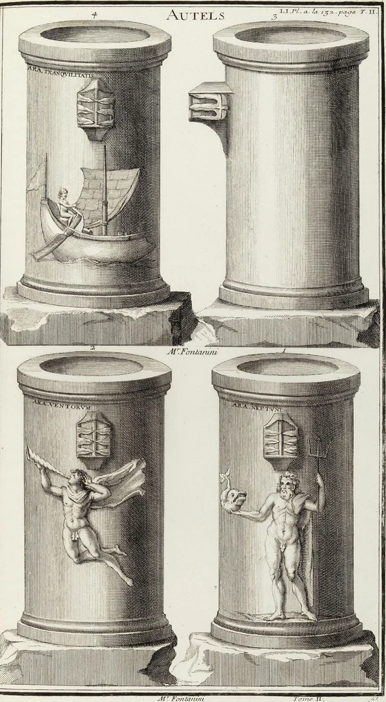 An illustration from (Band 2,1): Le Culte des Grecs & des Romains, 1719, leaf 250