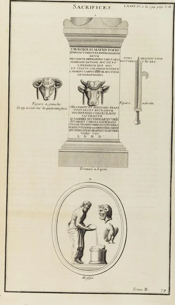 An illustration from (Band 2,1): Le Culte des Grecs & des Romains, 1719, leaf 341