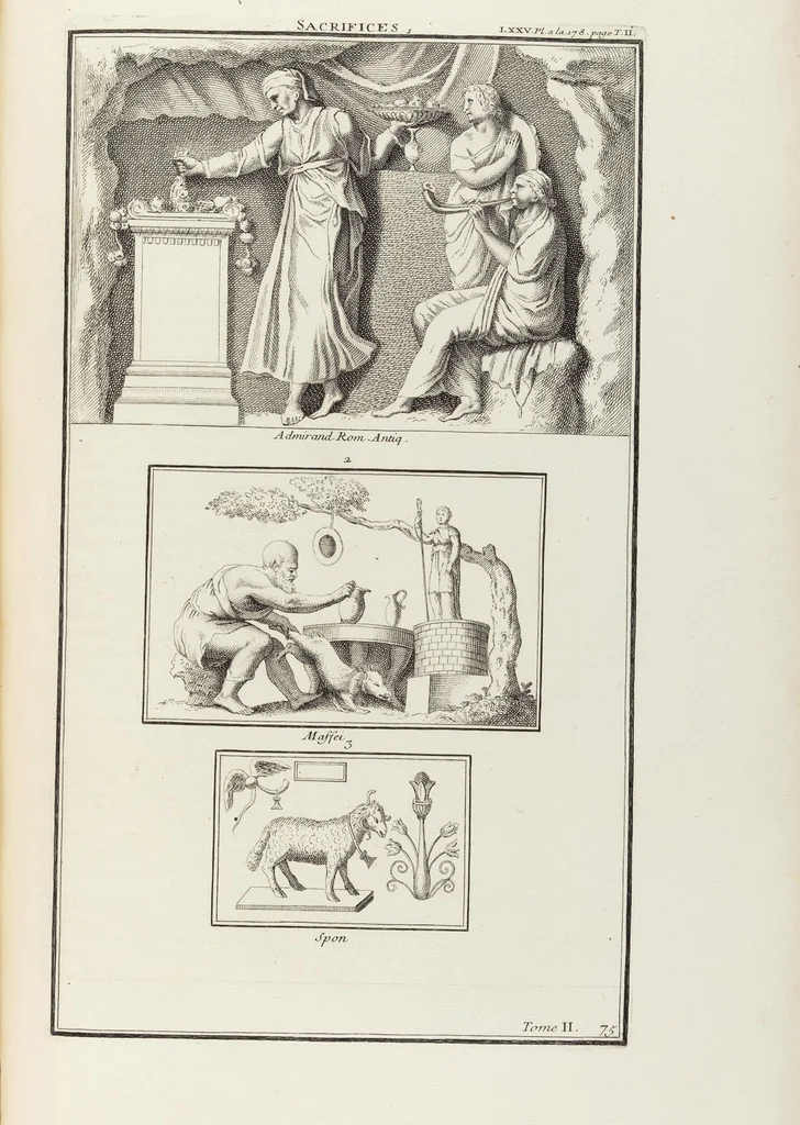 An illustration from (Band 2,1): Le Culte des Grecs & des Romains, 1719, leaf 347