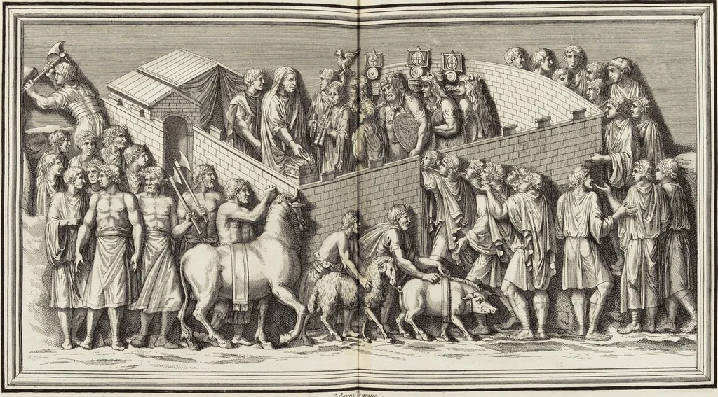 An illustration from (Band 2,1): Le Culte des Grecs & des Romains, 1719, leaf 372