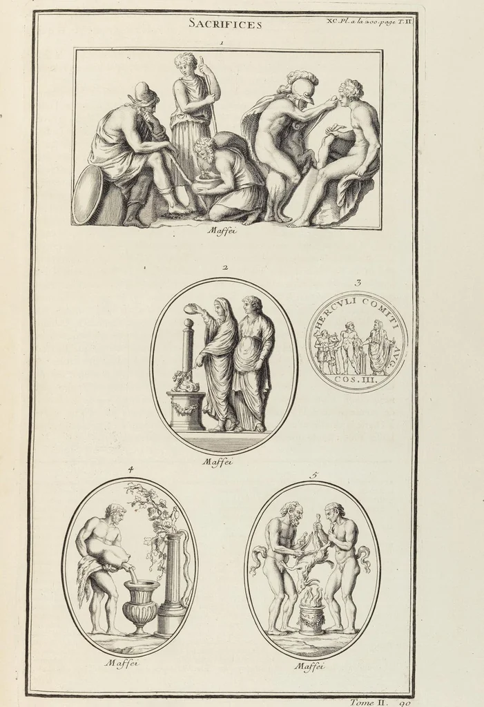 An illustration from (Band 2,1): Le Culte des Grecs & des Romains, 1719, leaf 406