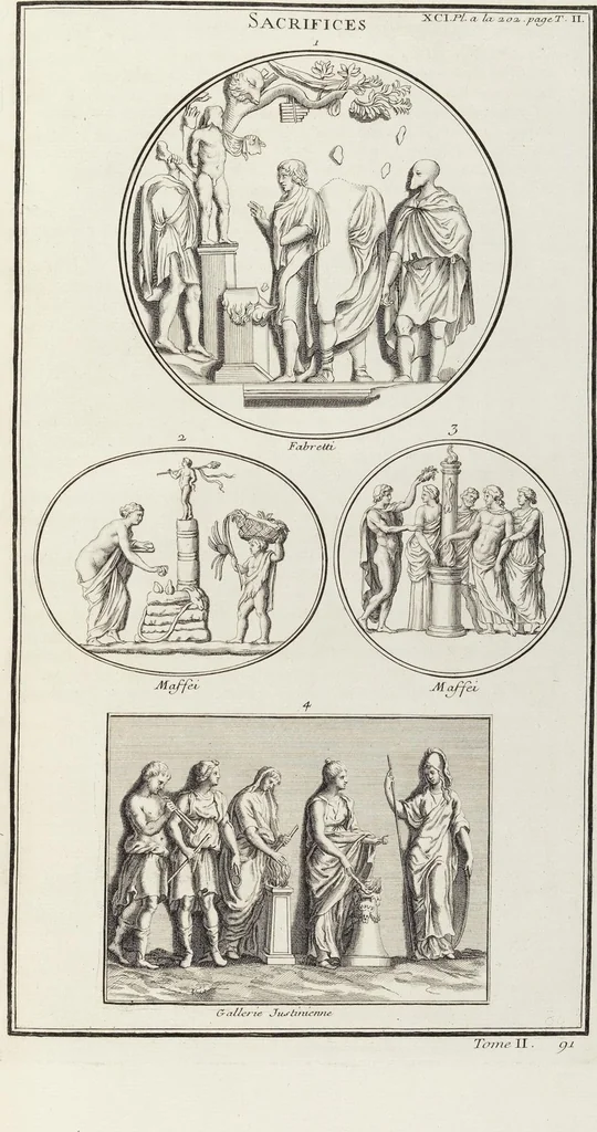 An illustration from (Band 2,1): Le Culte des Grecs & des Romains, 1719, leaf 410
