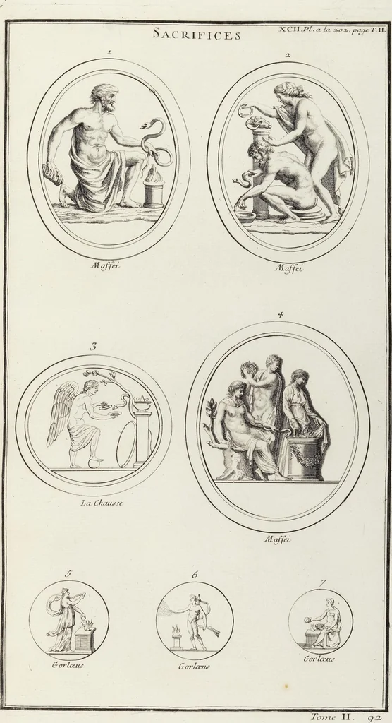 An illustration from (Band 2,1): Le Culte des Grecs & des Romains, 1719, leaf 412