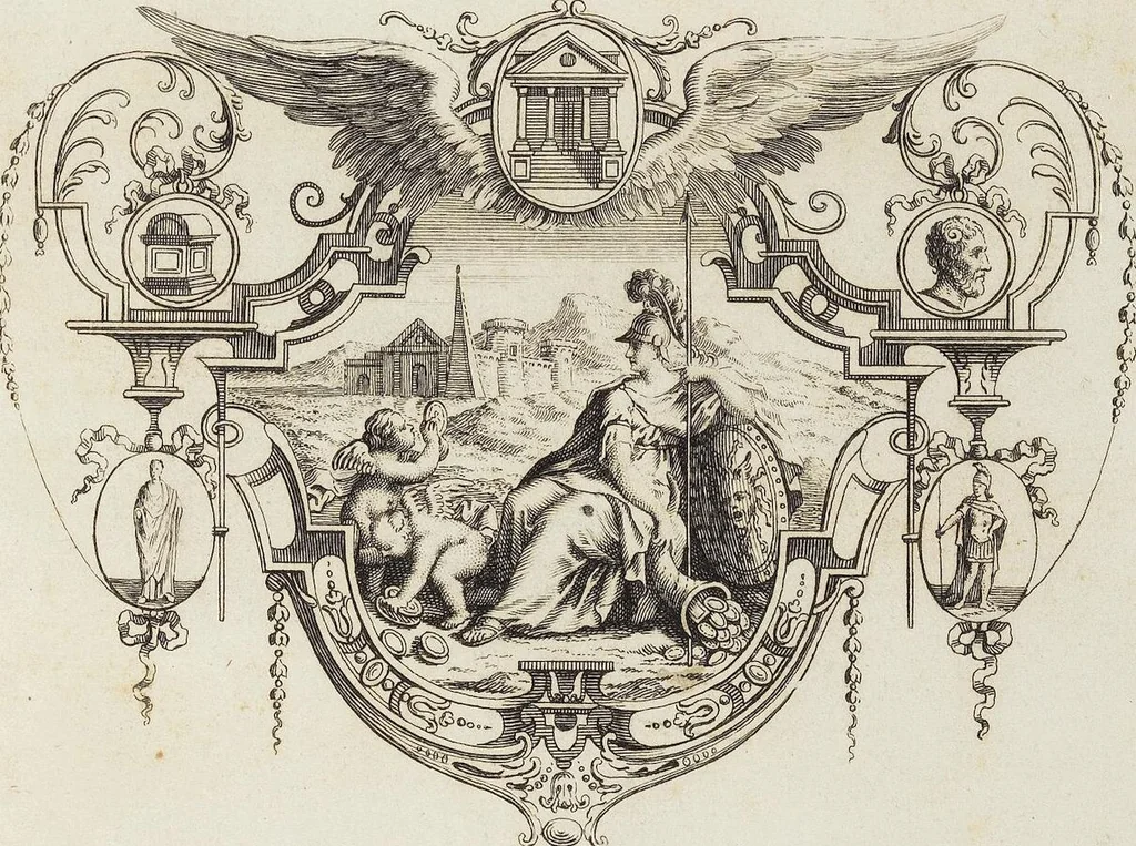 An illustration from (Band 2,1): Le Culte des Grecs & des Romains, 1719, leaf 7