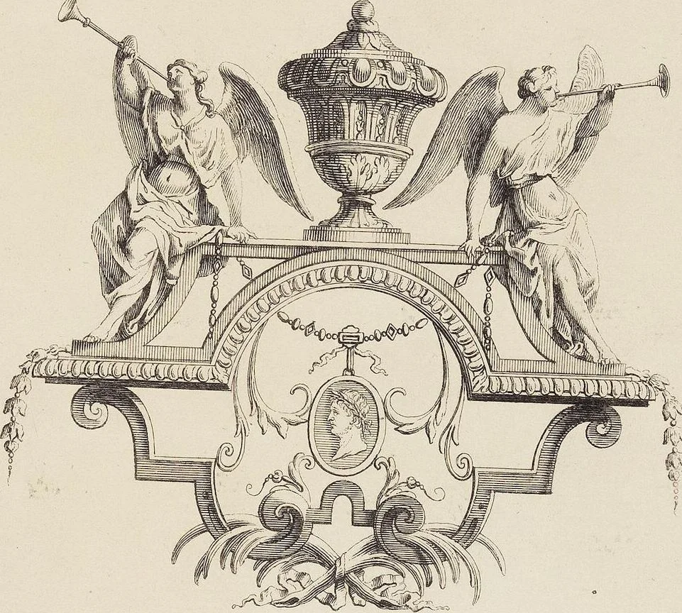 An illustration from (Band 2,2): La Religion des Egyptiens, des Arabes, des Syriens, des Perses, des Scythes, des Germains, des Gaulois, des Espagnols & des Carthaginois, 1719, leaf 1