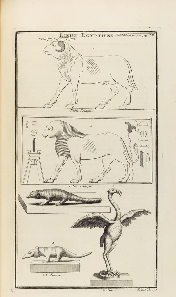 An illustration from (Band 2,2): La Religion des Egyptiens, des Arabes, des Syriens, des Perses, des Scythes, des Germains, des Gaulois, des Espagnols & des Carthaginois, 1719, leaf 110