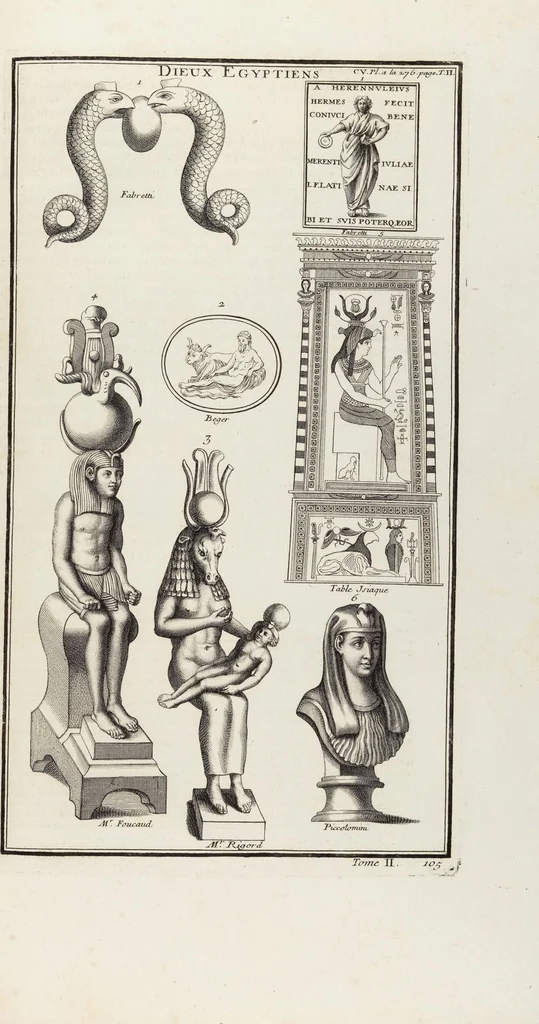 An illustration from (Band 2,2): La Religion des Egyptiens, des Arabes, des Syriens, des Perses, des Scythes, des Germains, des Gaulois, des Espagnols & des Carthaginois, 1719, leaf 13