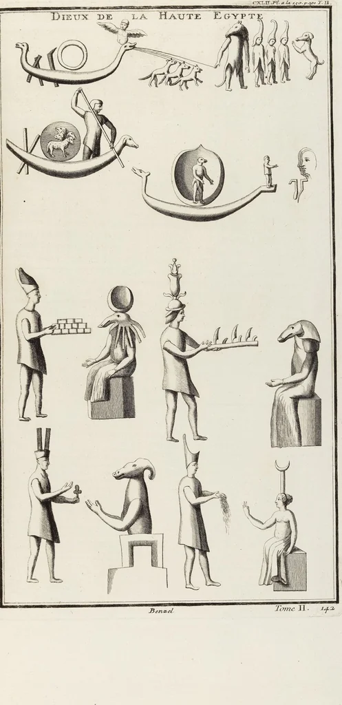 An illustration from (Band 2,2): La Religion des Egyptiens, des Arabes, des Syriens, des Perses, des Scythes, des Germains, des Gaulois, des Espagnols & des Carthaginois, 1719, leaf 166