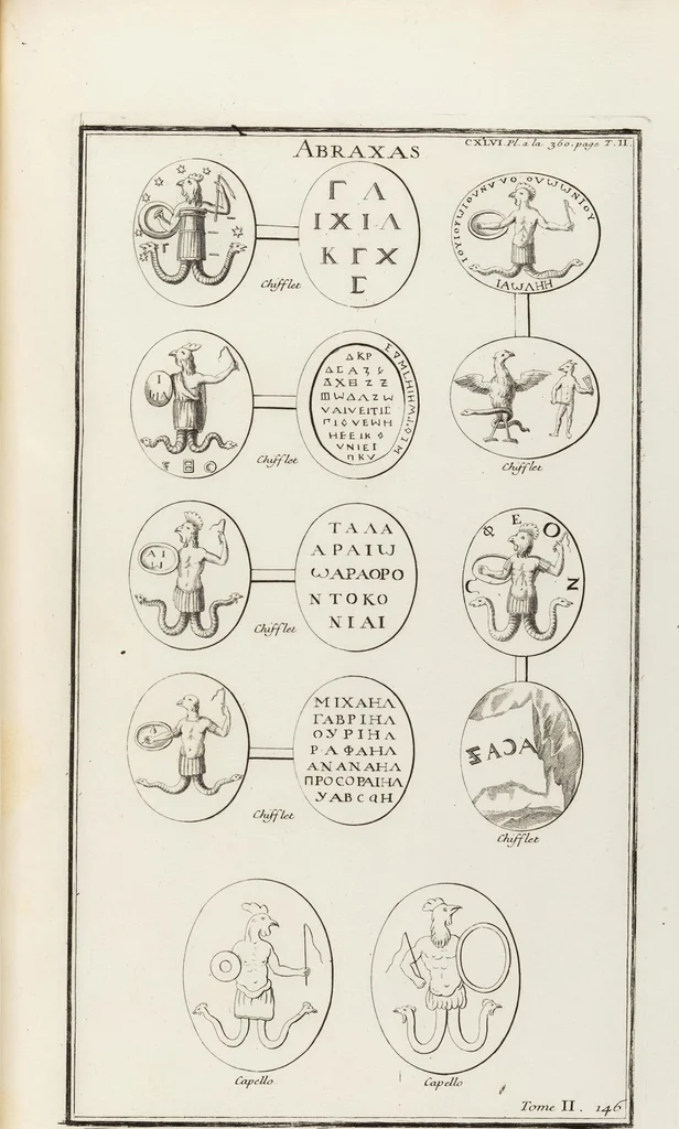An illustration from (Band 2,2): La Religion des Egyptiens, des Arabes, des Syriens, des Perses, des Scythes, des Germains, des Gaulois, des Espagnols & des Carthaginois, 1719, leaf 184