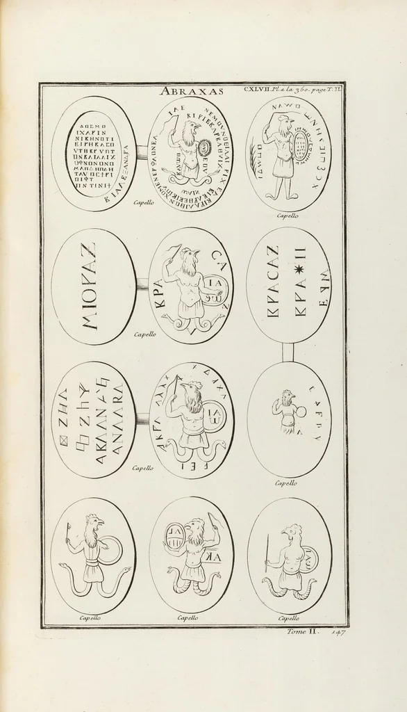 An illustration from (Band 2,2): La Religion des Egyptiens, des Arabes, des Syriens, des Perses, des Scythes, des Germains, des Gaulois, des Espagnols & des Carthaginois, 1719, leaf 186
