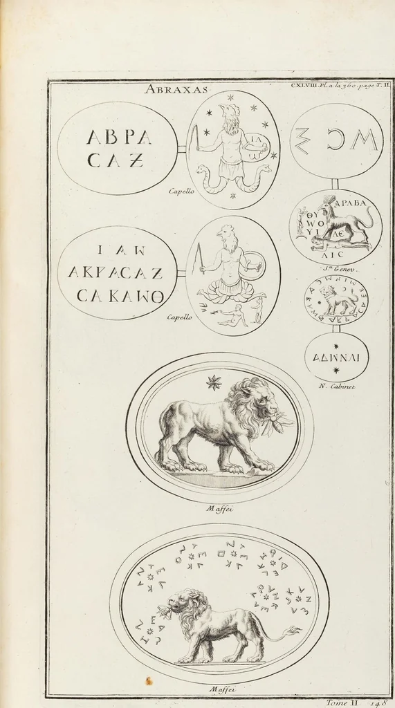 An illustration from (Band 2,2): La Religion des Egyptiens, des Arabes, des Syriens, des Perses, des Scythes, des Germains, des Gaulois, des Espagnols & des Carthaginois, 1719, leaf 188