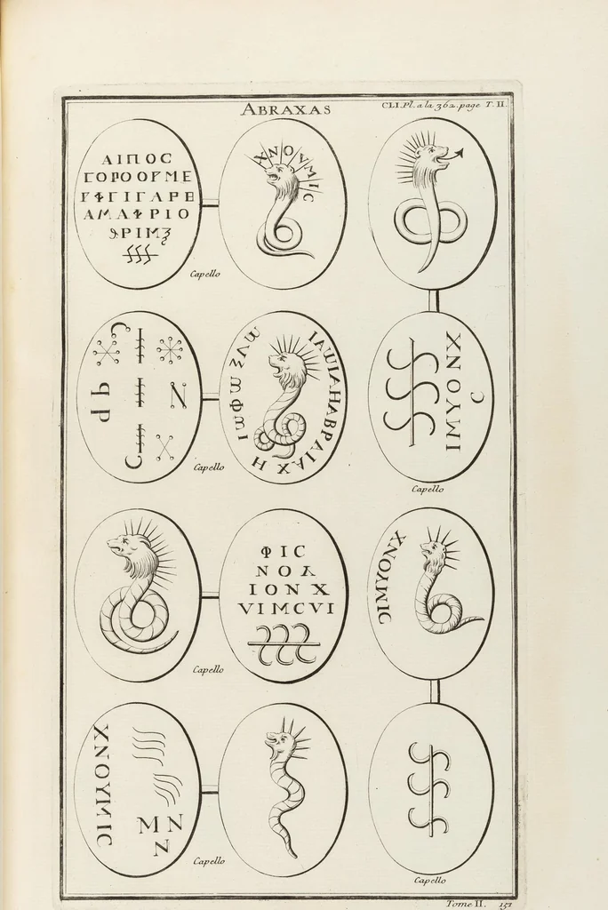 An illustration from (Band 2,2): La Religion des Egyptiens, des Arabes, des Syriens, des Perses, des Scythes, des Germains, des Gaulois, des Espagnols & des Carthaginois, 1719, leaf 196