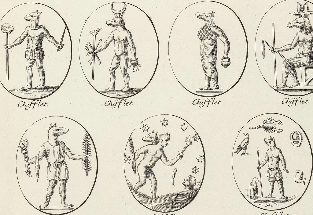 An illustration from (Band 2,2): La Religion des Egyptiens, des Arabes, des Syriens, des Perses, des Scythes, des Germains, des Gaulois, des Espagnols & des Carthaginois, 1719, leaf 202