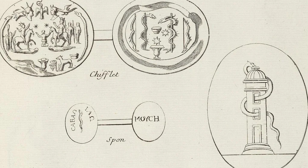 An illustration from (Band 2,2): La Religion des Egyptiens, des Arabes, des Syriens, des Perses, des Scythes, des Germains, des Gaulois, des Espagnols & des Carthaginois, 1719, leaf 208