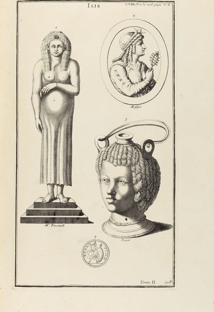An illustration from (Band 2,2): La Religion des Egyptiens, des Arabes, des Syriens, des Perses, des Scythes, des Germains, des Gaulois, des Espagnols & des Carthaginois, 1719, leaf 21