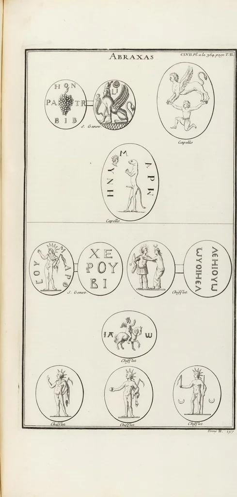 An illustration from (Band 2,2): La Religion des Egyptiens, des Arabes, des Syriens, des Perses, des Scythes, des Germains, des Gaulois, des Espagnols & des Carthaginois, 1719, leaf 210