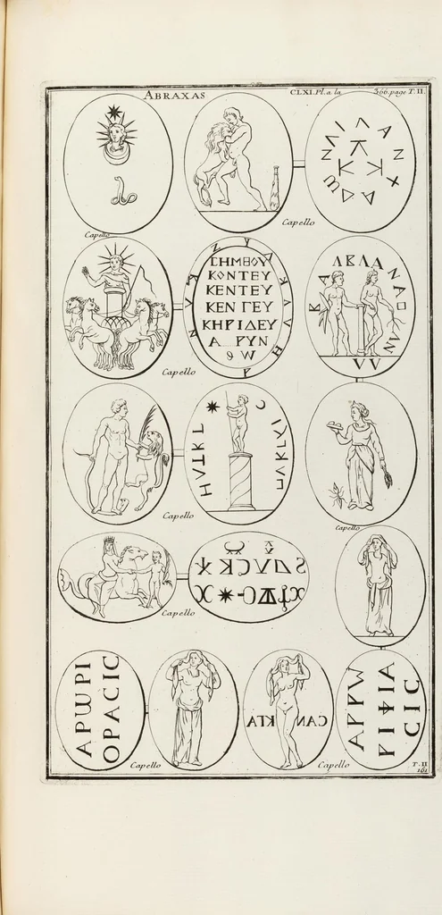 An illustration from (Band 2,2): La Religion des Egyptiens, des Arabes, des Syriens, des Perses, des Scythes, des Germains, des Gaulois, des Espagnols & des Carthaginois, 1719, leaf 220