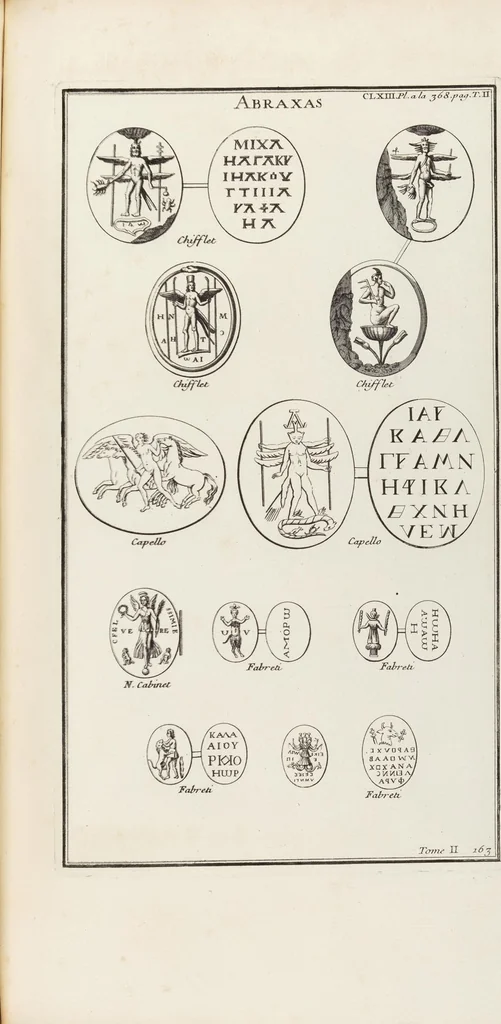 An illustration from (Band 2,2): La Religion des Egyptiens, des Arabes, des Syriens, des Perses, des Scythes, des Germains, des Gaulois, des Espagnols & des Carthaginois, 1719, leaf 226