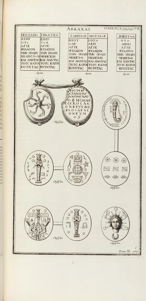 An illustration from (Band 2,2): La Religion des Egyptiens, des Arabes, des Syriens, des Perses, des Scythes, des Germains, des Gaulois, des Espagnols & des Carthaginois, 1719, leaf 244