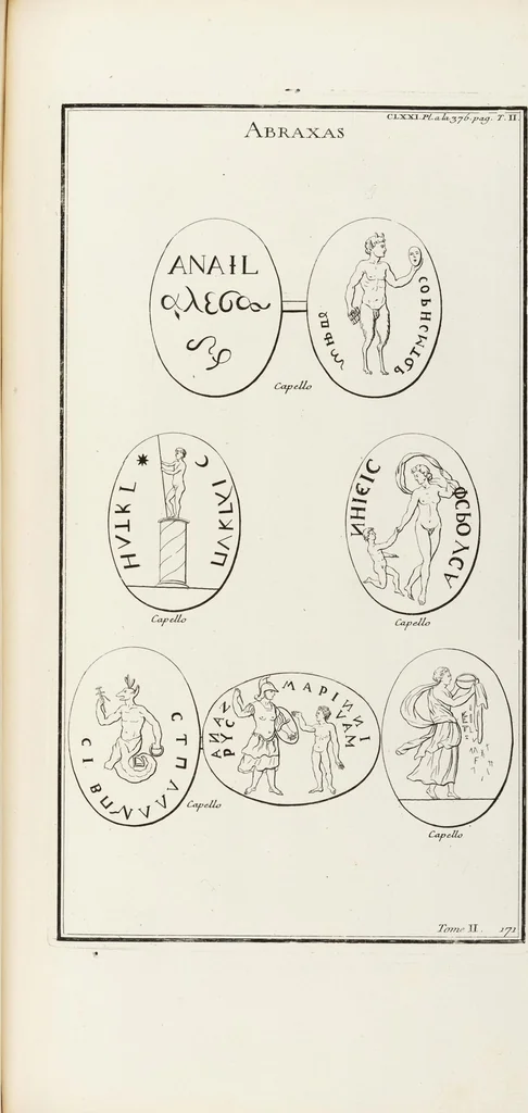 An illustration from (Band 2,2): La Religion des Egyptiens, des Arabes, des Syriens, des Perses, des Scythes, des Germains, des Gaulois, des Espagnols & des Carthaginois, 1719, leaf 250