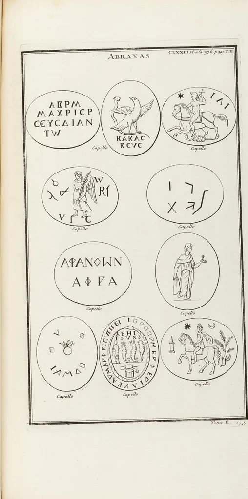 An illustration from (Band 2,2): La Religion des Egyptiens, des Arabes, des Syriens, des Perses, des Scythes, des Germains, des Gaulois, des Espagnols & des Carthaginois, 1719, leaf 254