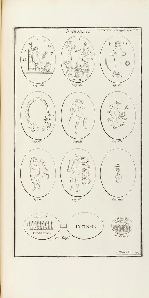 An illustration from (Band 2,2): La Religion des Egyptiens, des Arabes, des Syriens, des Perses, des Scythes, des Germains, des Gaulois, des Espagnols & des Carthaginois, 1719, leaf 256