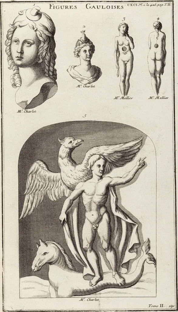 An illustration from (Band 2,2): La Religion des Egyptiens, des Arabes, des Syriens, des Perses, des Scythes, des Germains, des Gaulois, des Espagnols & des Carthaginois, 1719, leaf 343
