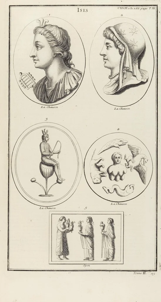 An illustration from (Band 2,2): La Religion des Egyptiens, des Arabes, des Syriens, des Perses, des Scythes, des Germains, des Gaulois, des Espagnols & des Carthaginois, 1719, leaf 43