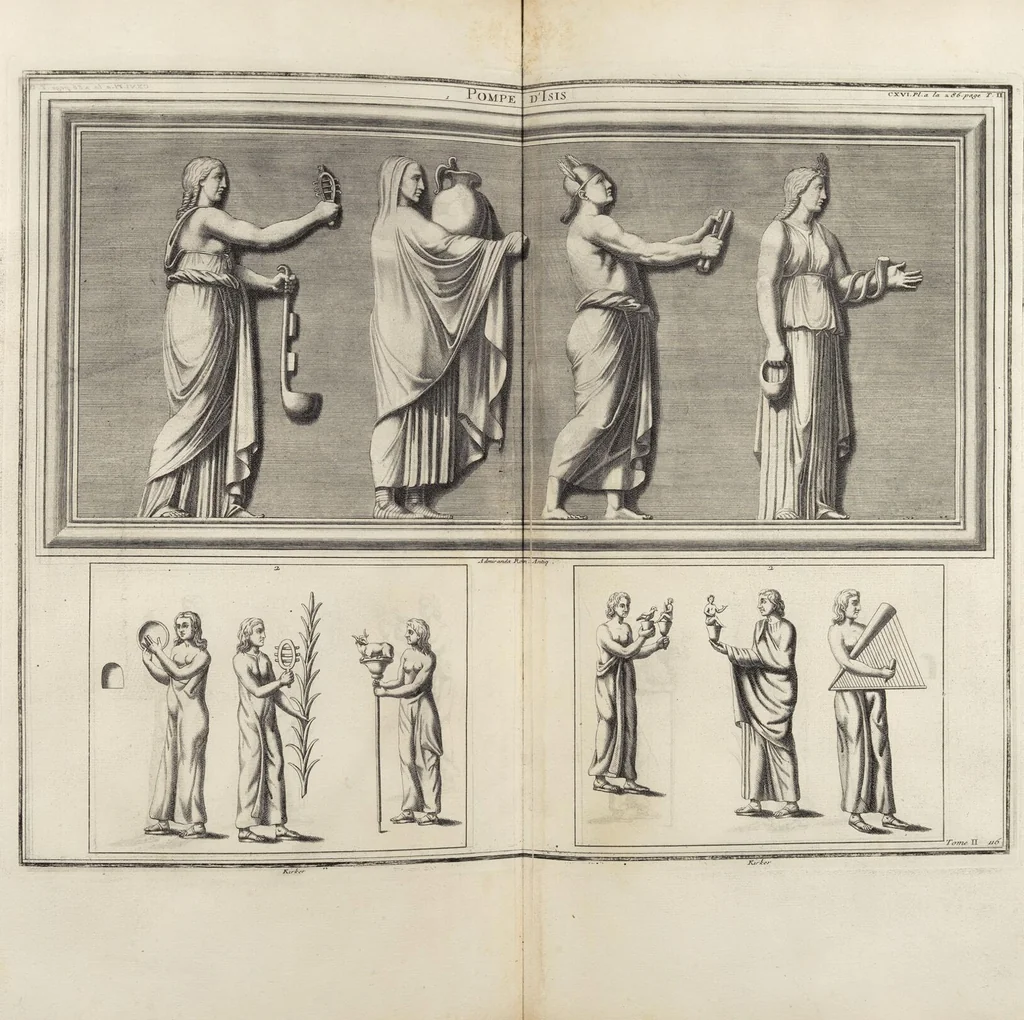 An illustration from (Band 2,2): La Religion des Egyptiens, des Arabes, des Syriens, des Perses, des Scythes, des Germains, des Gaulois, des Espagnols & des Carthaginois, 1719, leaf 46