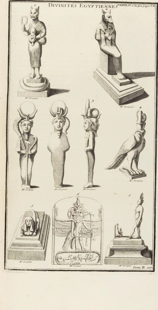 An illustration from (Band 2,2): La Religion des Egyptiens, des Arabes, des Syriens, des Perses, des Scythes, des Germains, des Gaulois, des Espagnols & des Carthaginois, 1719, leaf 94