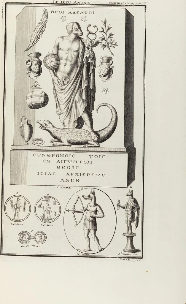 An illustration from (Band 2,2): La Religion des Egyptiens, des Arabes, des Syriens, des Perses, des Scythes, des Germains, des Gaulois, des Espagnols & des Carthaginois, 1719, leaf 98