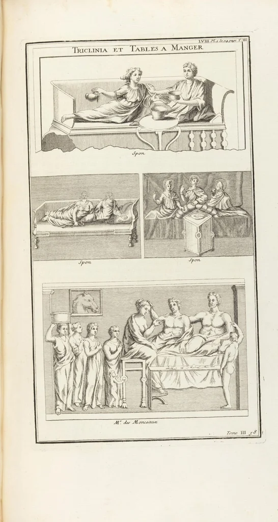 An illustration from (Band 3,1): L' Antiquité Expliquée Et Représentée En Figures: Les Usages de la vie; Tome Troisieme Premiere Partie, leaf 242