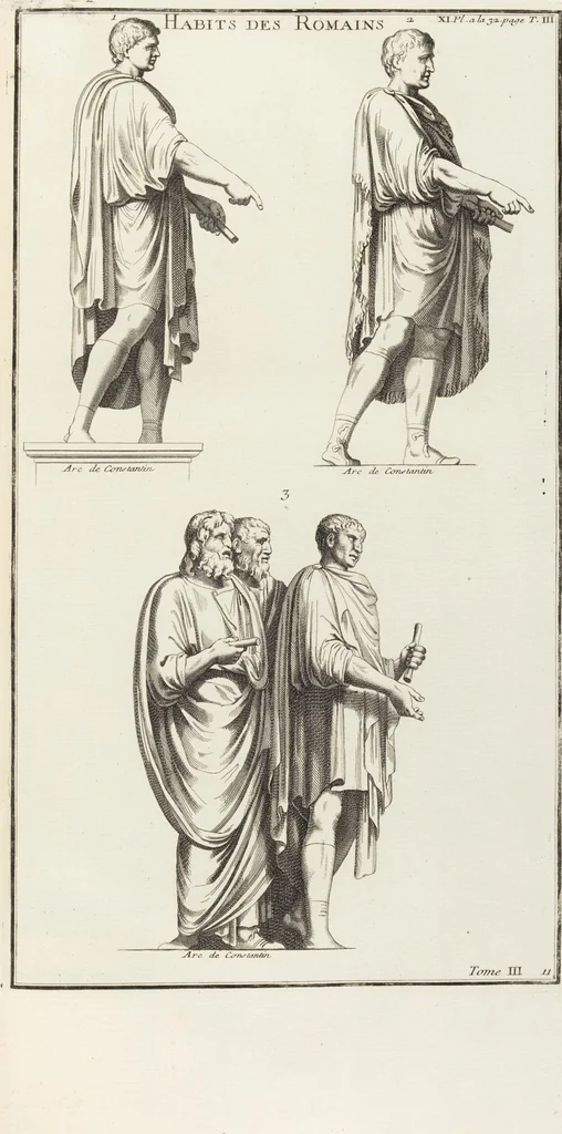 An illustration from (Band 3,1): L' Antiquité Expliquée Et Représentée En Figures: Les Usages de la vie; Tome Troisieme Premiere Partie, leaf 64