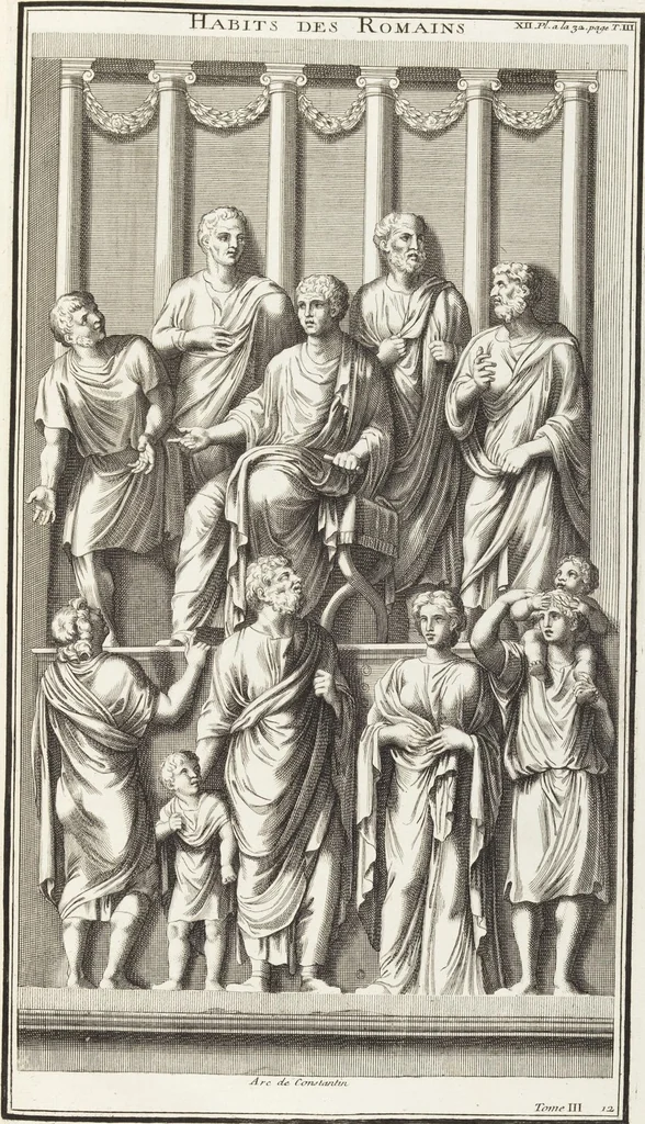 An illustration from (Band 3,1): L' Antiquité Expliquée Et Représentée En Figures: Les Usages de la vie; Tome Troisieme Premiere Partie, leaf 66