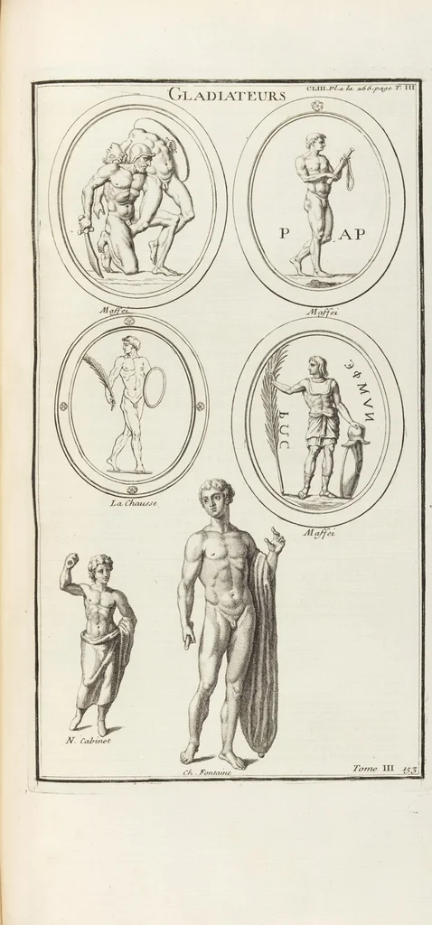 An illustration from (Band 3,2): L' Antiquité Expliquée Et Représentée En Figures: Les Usages de la vie; Tome Troisieme Seconde Partie, leaf 140