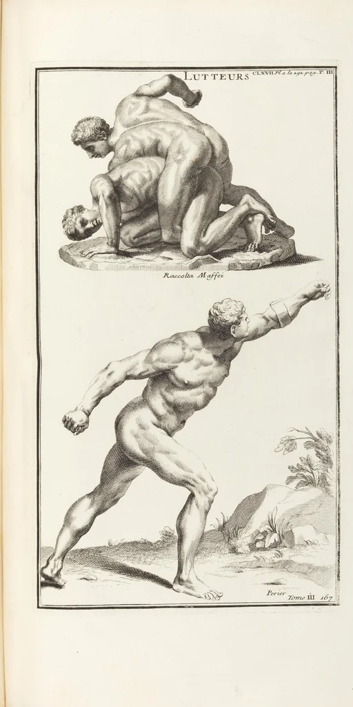 An illustration from (Band 3,2): L' Antiquité Expliquée Et Représentée En Figures: Les Usages de la vie; Tome Troisieme Seconde Partie, leaf 198
