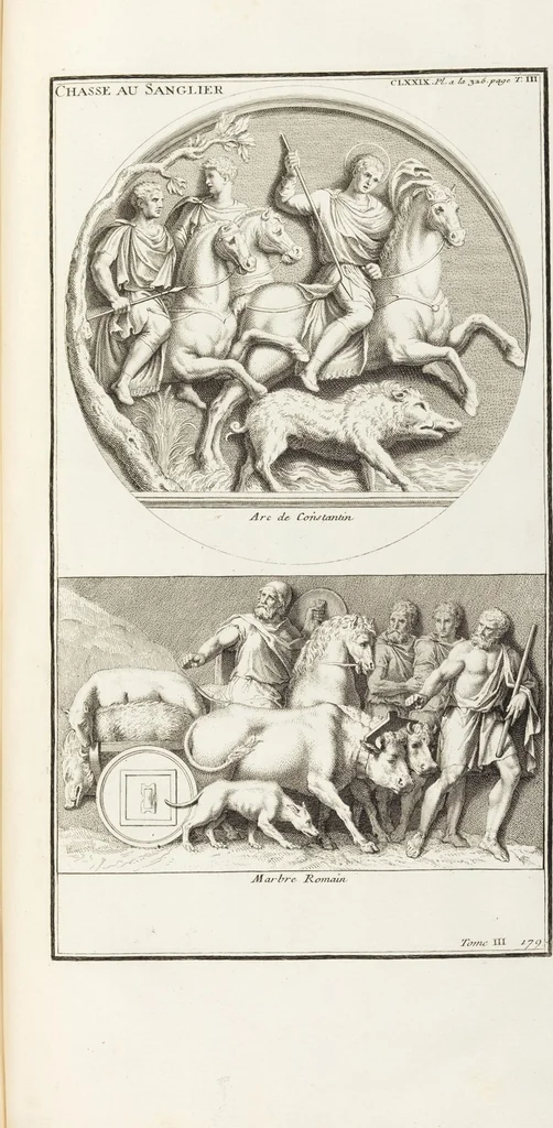 An illustration from (Band 3,2): L' Antiquité Expliquée Et Représentée En Figures: Les Usages de la vie; Tome Troisieme Seconde Partie, leaf 259
