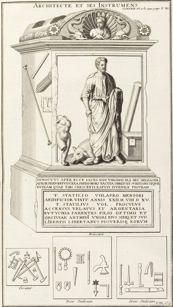 An illustration from (Band 3,2): L' Antiquité Expliquée Et Représentée En Figures: Les Usages de la vie; Tome Troisieme Seconde Partie, leaf 296